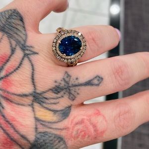 LeVian Deep sea blue topaz ring
